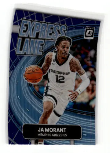 Ja Morant basketball card from 2022-23 Donruss Optic Express Lane Purple NM-MT Grizzlies