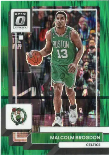 Malcolm Brogdon 2022-23 Donruss Optic Green Shock Boston Celtics Basketball Card