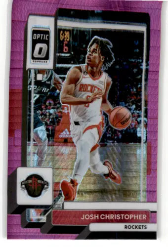 Josh Christopher 2022-23 Donruss Optic Hyper Pink basketball card original gloss design