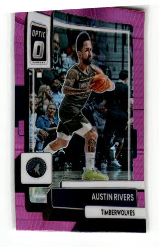 Austin Rivers 2022-23 Donruss Optic Hyper Pink basketball card with original gloss finish