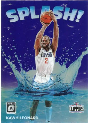 Kawhi Leonard basketball card from 2022-23 Donruss Optic Splash Purple set