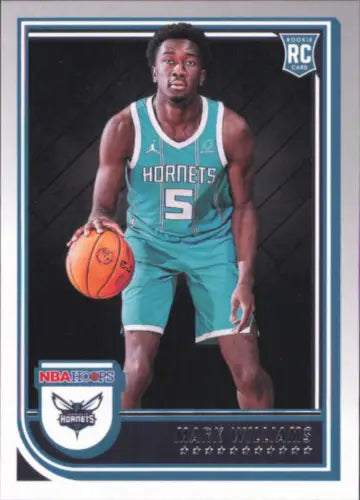 Mark Williams rookie card, 2022-23 Hoops #245, Charlotte Hornets Basketball Card NM-MT