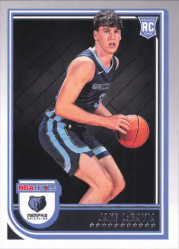 Jake LaRavia Rookie Card from 2022-23 Hoops featuring Memphis Grizzlies NM-MT