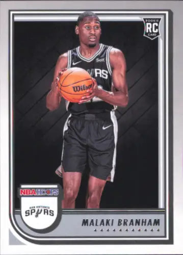 2022-23 Hoops Malaki Branham Rookie Card for San Antonio Spurs Basketball fans