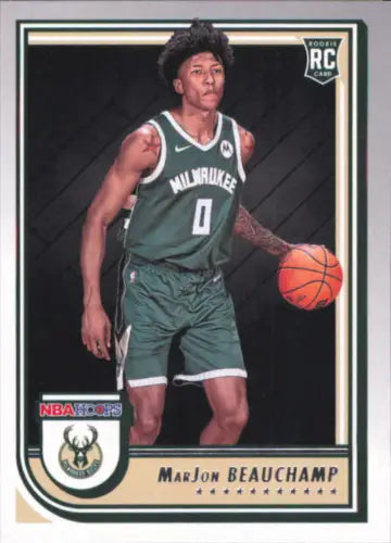 MarJon Beauchamp 2022-23 Hoops Milwaukee Bucks Rookie Card NM-MT for collectors