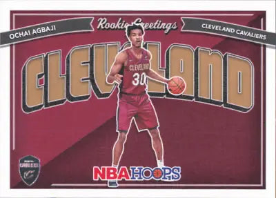 Ochai Agbaji Cleveland Cavaliers Hoops Rookie basketball card for collectors