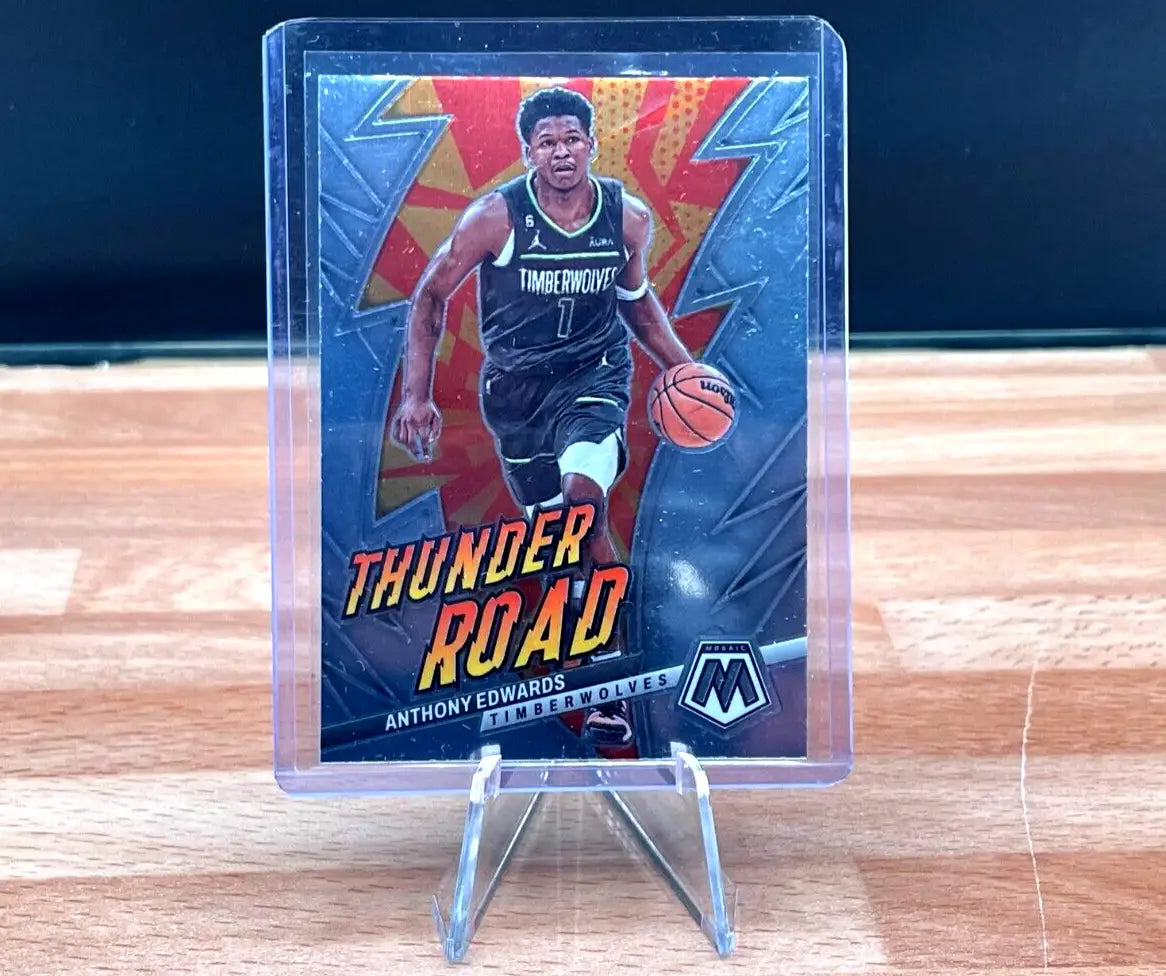 2022-23 Mosaic Anthony Edwards #15 Thunder Road Basketball Card from Timberwolves