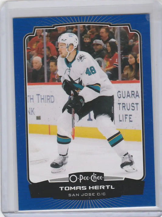 Hockey trading card of Tomas Hertl in action for San Jose Sharks 2022-23 OPC Hockey