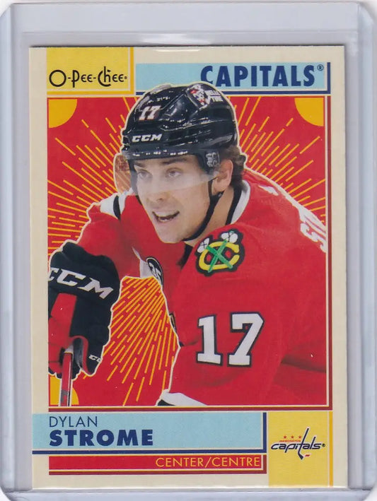 Hockey trading card of Dylan Strome, Washington Capitals, 2022-23 OPC Hockey Retro