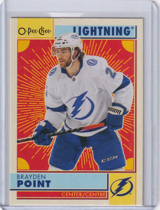 Hockey trading card of Brayden Point from OPC Hockey Retro, Tampa Bay Lightning