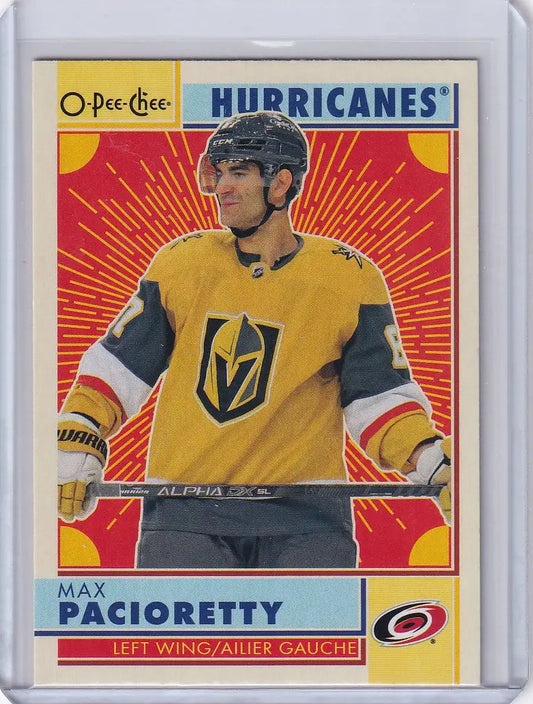 Hockey trading card of Max Pacioretty in Carolina Hurricanes jersey, 2022-23 OPC Hockey