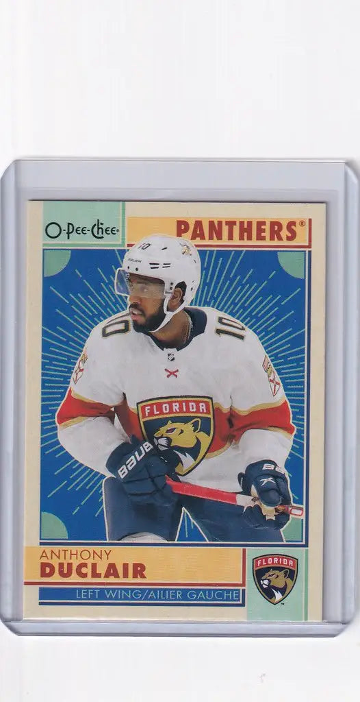 Hockey trading card of Anthony Duclair in white jersey, OPC Hockey Retro collectible