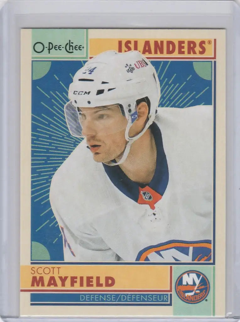 OPC Hockey Retro card of Scott Mayfield from the New York Islanders team