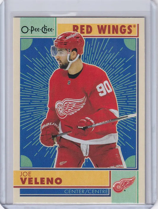 Hockey trading card of Joe Veleno from OPC Hockey Retro, Detroit Red Wings #90