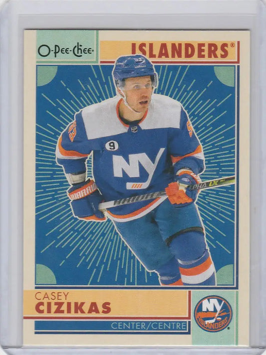 Hockey trading card of Casey Cizikas from the 2022-23 OPC Hockey New York Islanders