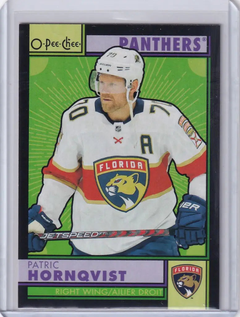 Hockey trading card of Patric Hornqvist from the 2022-23 OPC Hockey Retro Black series