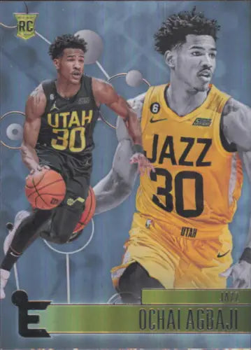 Ochai Agbaji 2022-23 Panini Chronicles basketball card from Utah Jazz Essentials set