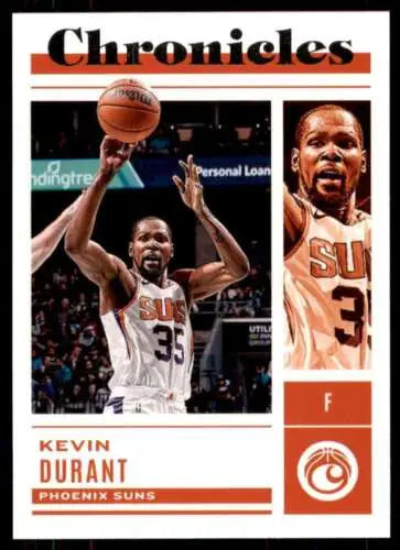 Kevin Durant basketball card from 2022-23 Panini Chronicles with original gloss finish