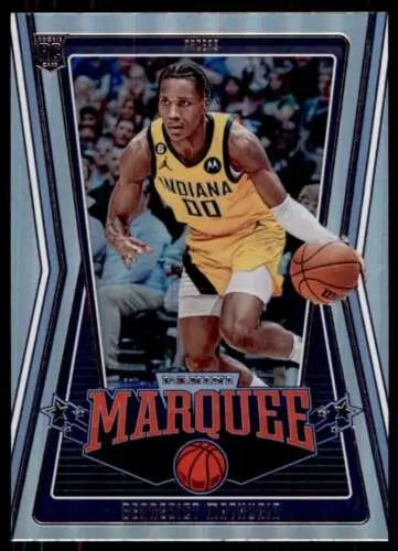 2022-23 Panini Chronicles Basketball Trading Card Bennedict Mathurin with original gloss