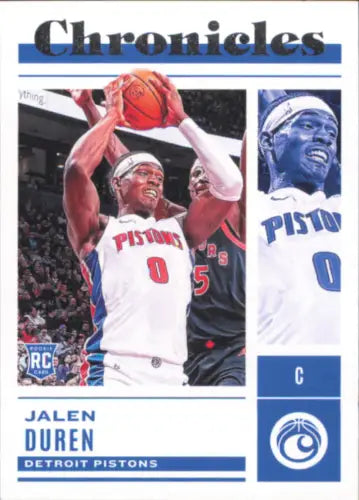 Jalen Duren 2022-23 Panini Chronicles Rookie Card for Detroit Pistons collectors