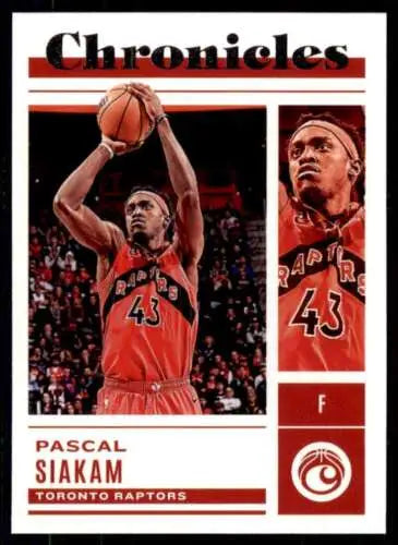 Pascal Siakam basketball card in original gloss from Panini Chronicles 2022-23 set