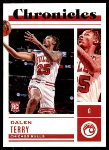 Dalen Terry basketball card from 2022-23 Panini Chronicles with original gloss finish