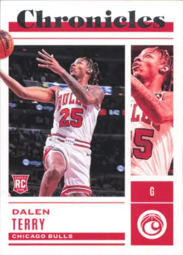 Dalen Terry basketball card from 2022-23 Panini Chronicles Chicago Bulls set