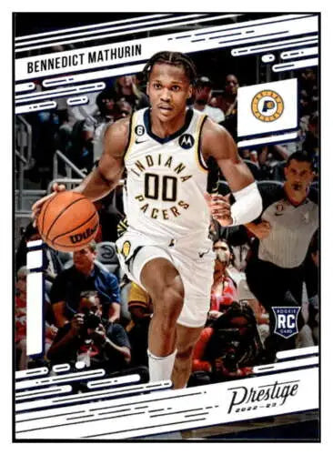 Benedict Mathurin basketball card from 2022-23 Panini Chronicles with original gloss finish