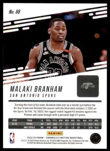 Malaki Branham basketball card from 2022-23 Panini Chronicles with original gloss