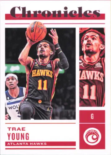 Trae Young 2022-23 Panini Chronicles Pink #10 Atlanta Hawks Basketball Card