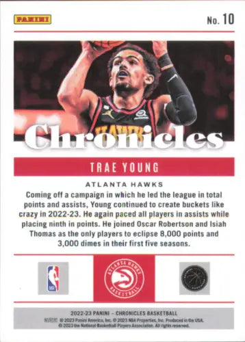 Trae Young 2022-23 Panini Chronicles Pink Atlanta Hawks Basketball Card NFL NM-MT