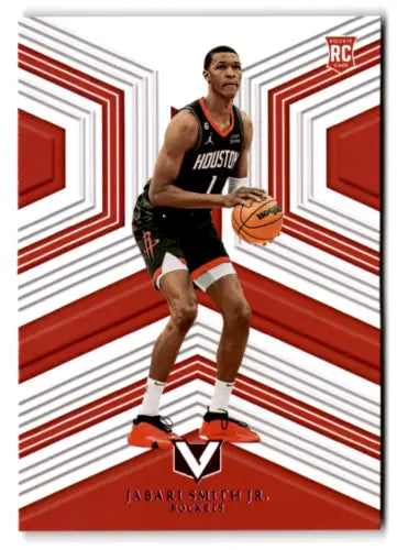 Jabari Smith Jr. basketball card from 2022-23 Panini Chronicles Pink with original gloss