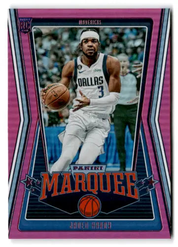 Basketball trading card featuring Panini Chronicles Pink Jaden Hardy of Mavericks