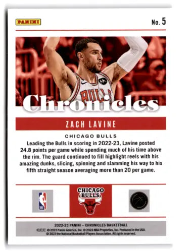 Zach Lavine basketball card from Panini Chronicles Pink set in NM condition