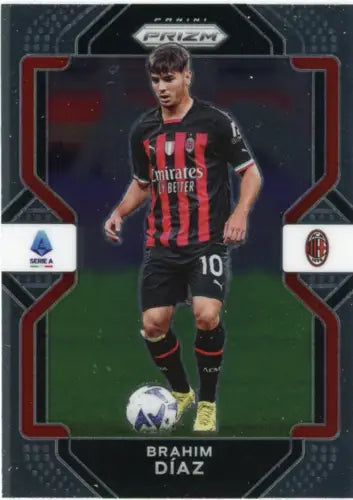 Brahim Díaz 2022-23 Panini Chronicles soccer card from AC Milan Prizm collection