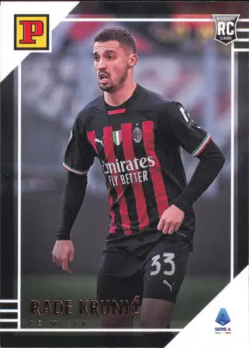 Rade Krunic rookie card from 2022-23 Panini Chronicles Serie A, AC Milan NM-MT