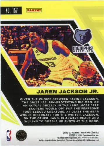 2022-23 Panini Flux Jaren Jackson Jr. Memphis Grizzlies Basketball Card NM-MT