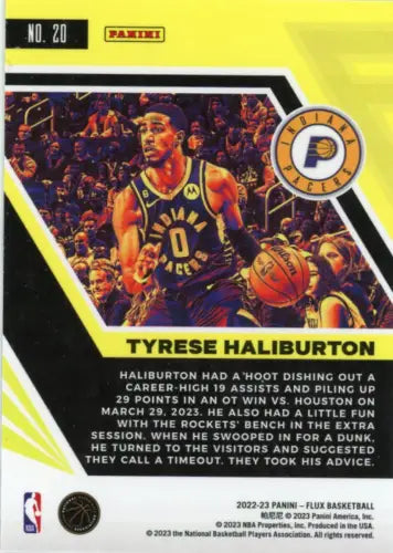 2022-23 Panini Flux Tyrese Haliburton Indiana Pacers Basketball Card NM-MT