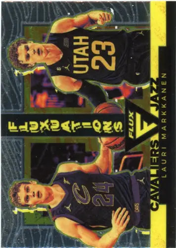 Lauri Markkanen Utah Jazz basketball trading card from Panini Flux Fluxuations series