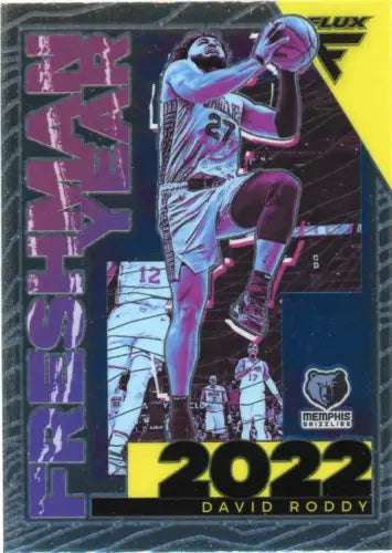 David Roddy 2022-23 Panini Flux Freshman Year basketball card Memphis Grizzlies NM-MT