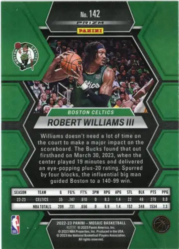 2022-23 Panini Mosaic Robert Williams III Boston Celtics basketball card NM-MT