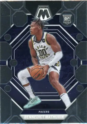 Benedict Mathurin rookie card from 2022-23 Panini Mosaic #210 Indiana Pacers NM-MT