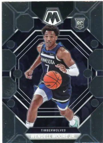 Wendell Moore Jr. basketball card from 2022-23 Panini Mosaic, Minnesota Timberwolves