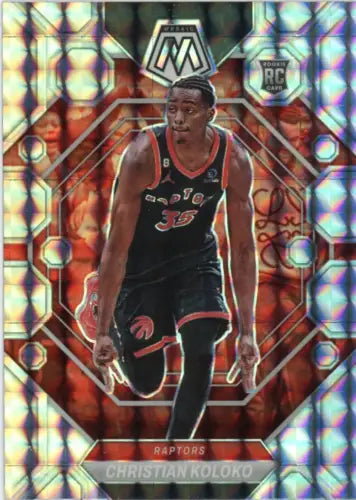 2022-23 Panini Mosaic Christian Koloko Rookie Card for Toronto Raptors NM-MT