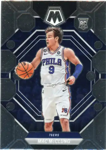 Mac McClung Rookie Card from 2022-23 Panini Mosaic Philadelphia 76ers NM-MT