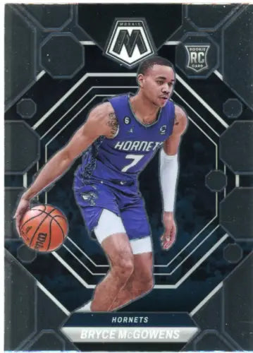 2022-23 Panini Mosaic Bryce McGowens Rookie Charlotte Hornets Card NM-MT