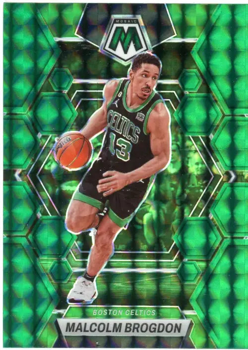 Malcolm Brogdon 2022-23 Panini Mosaic Green basketball card from Boston Celtics