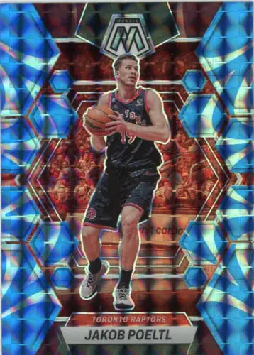 Jakob Poeltl 2022-23 Panini Mosaic Reactive Blue Toronto Raptors Card NM-MT