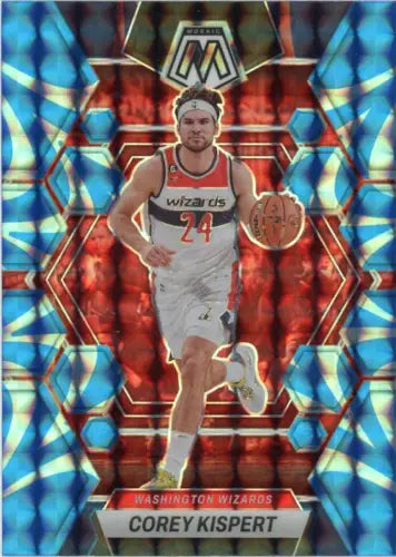 Corey Kispert 2022-23 Panini Mosaic Reactive Blue basketball card Washington Wizards