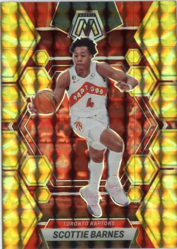 Scottie Barnes basketball card from 2022-23 Panini Mosaic Reactive Yellow series